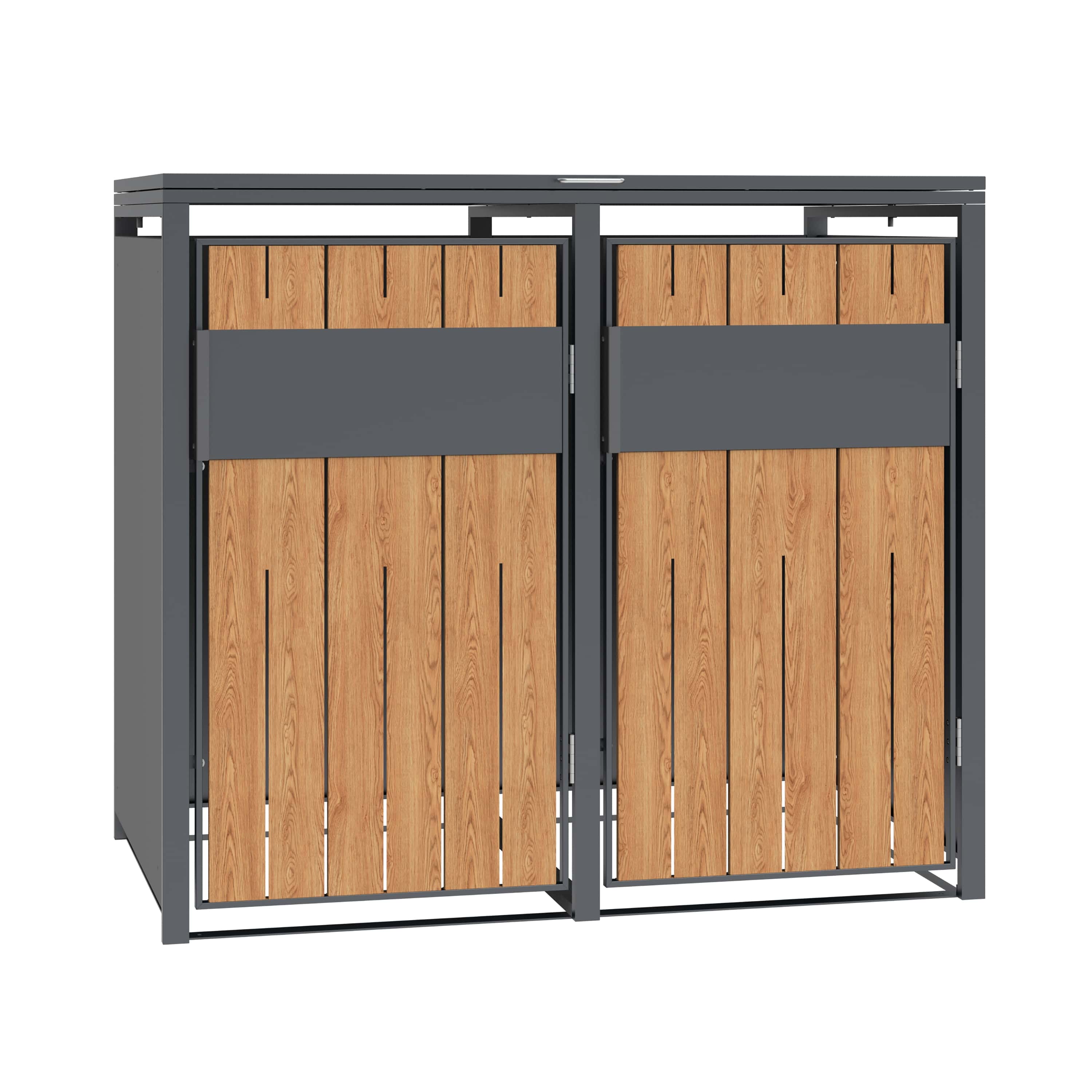 Westmann Varius 2 Metalen Containerombouw voor 2 kliko - Houtlook