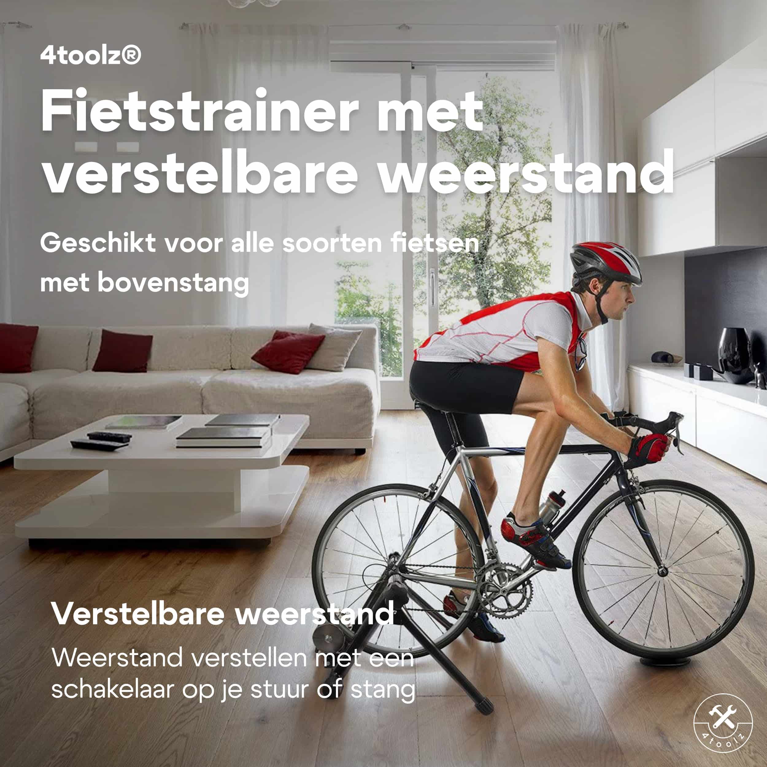 4toolz® Fietstrainer met Verstelbare Weerstand - Rollenbank