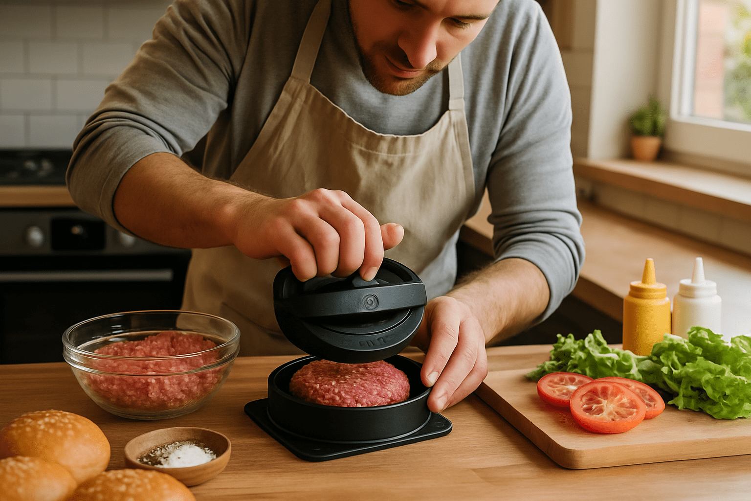 4cookz® 2-in-1 Hamburgerpers - Hamburgers pers
