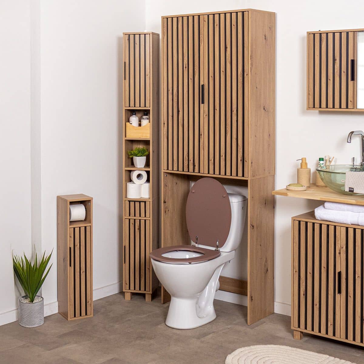 4bathroomz Parma - Toiletrolhouder met Toiletroldispenser - 5 rollen 4bathroomz Parma - Toiletrolhouder met Toiletroldispenser - 5 rollen