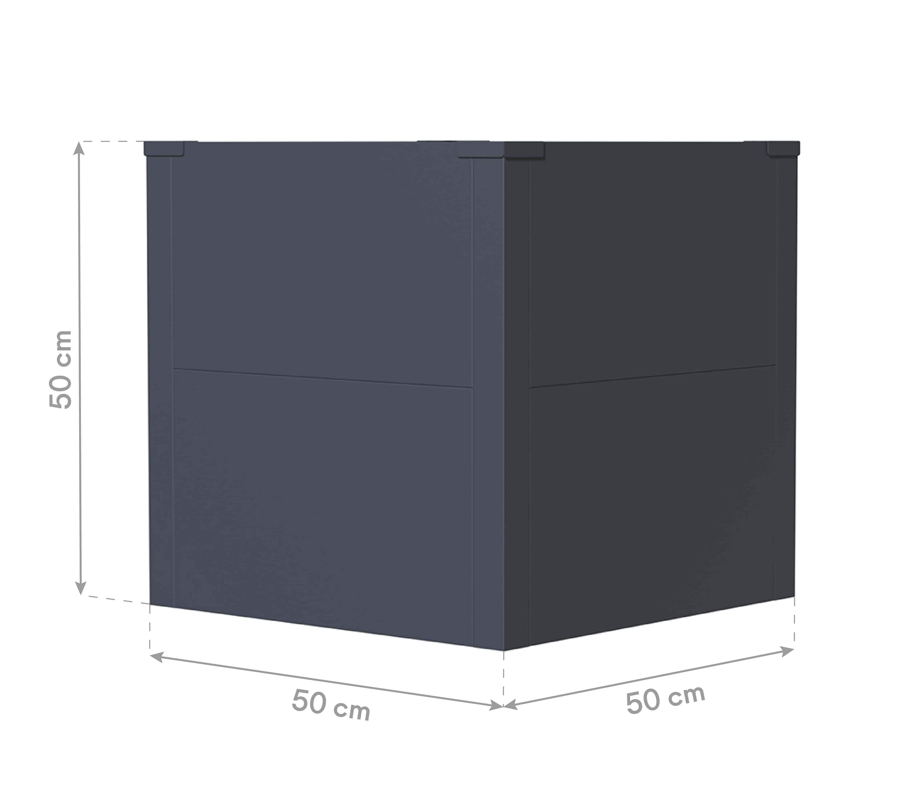 Westmann Talus S - Metalen Plantenbak met bodem 50x50x50 cm - Antraciet
