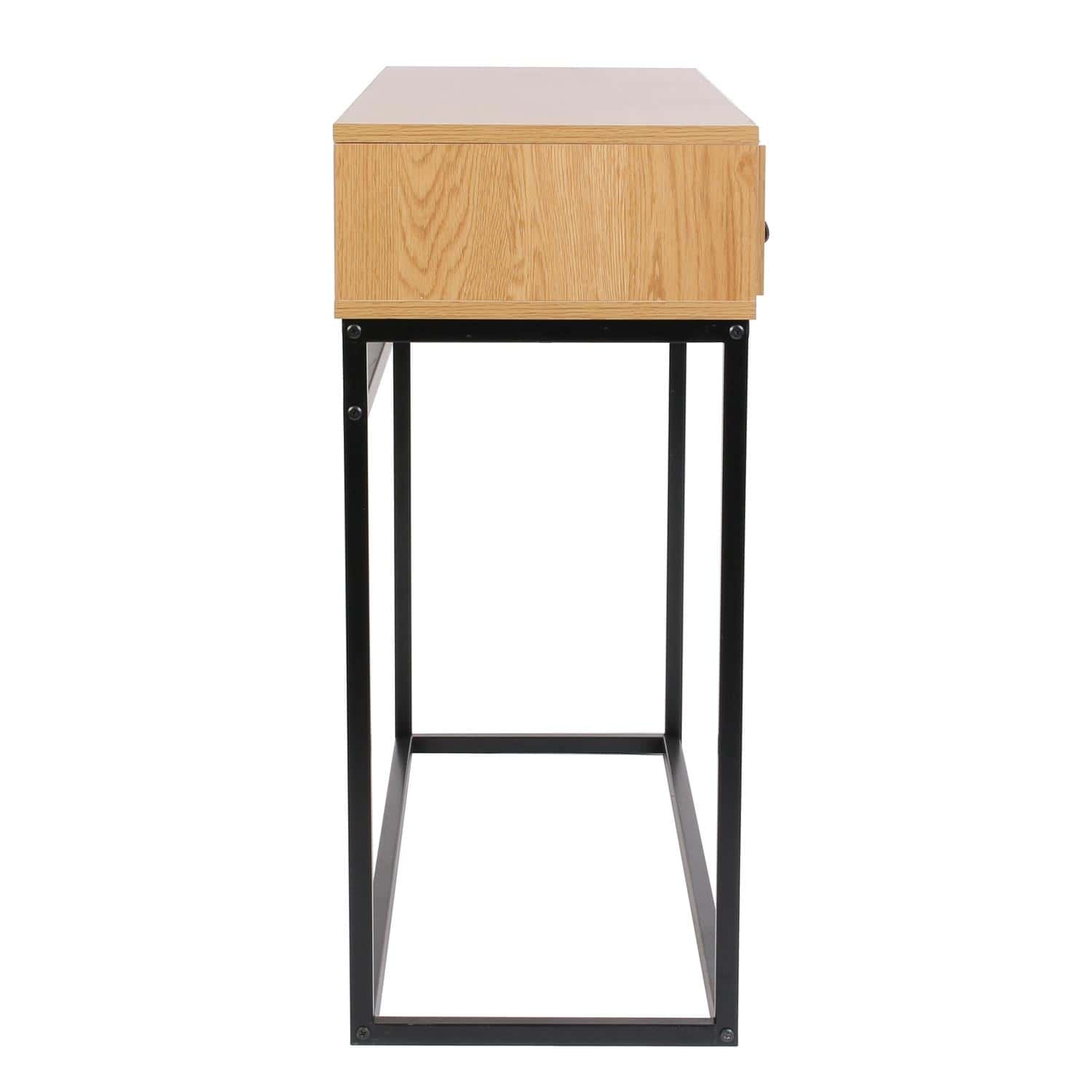 4goodz Boras Sidetable MDF / Metaal 100x35x80 cm - Bruin / Zwart