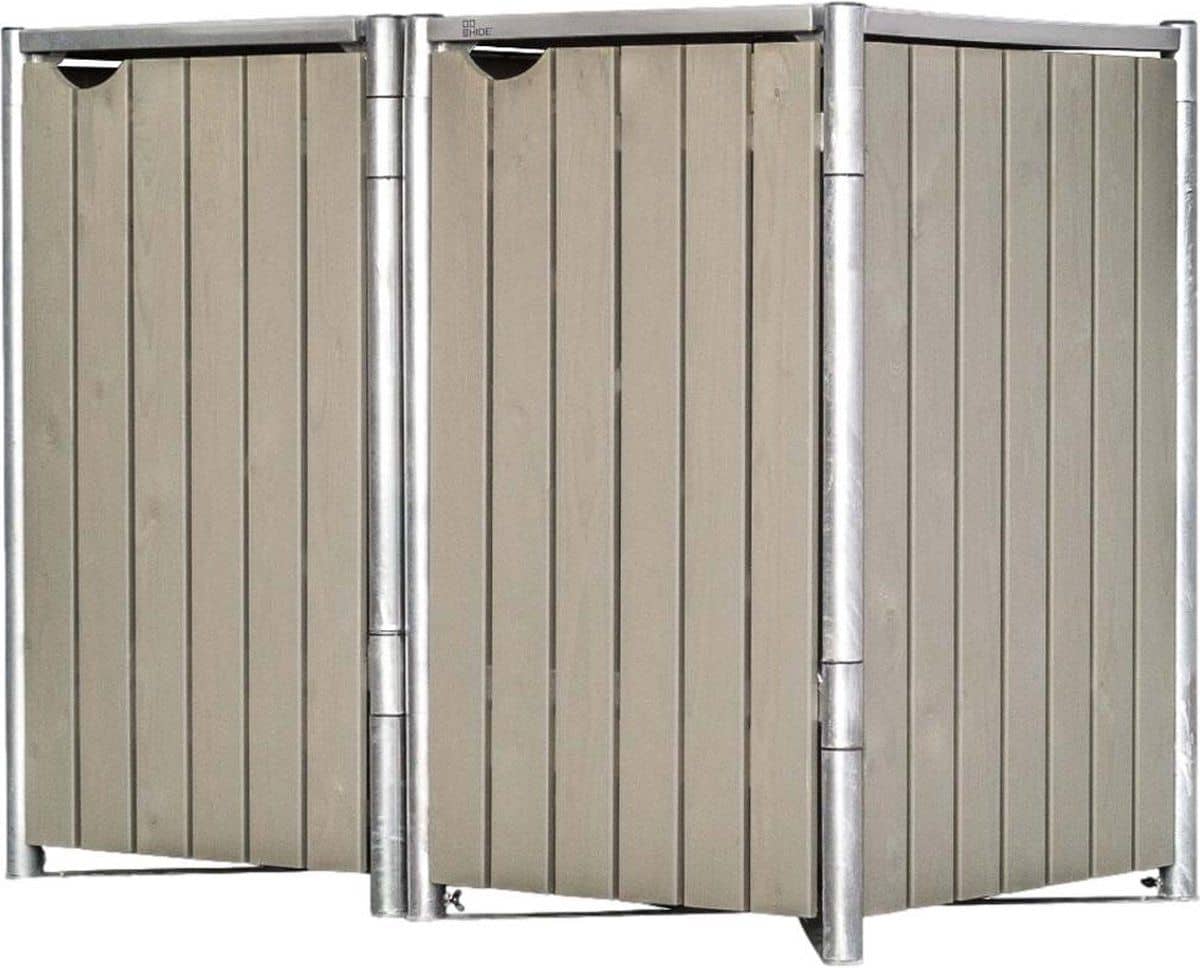 Hide® Containerombouw 2 afvalcontainers HD02406 - Kliko ombouw Hout /Staal