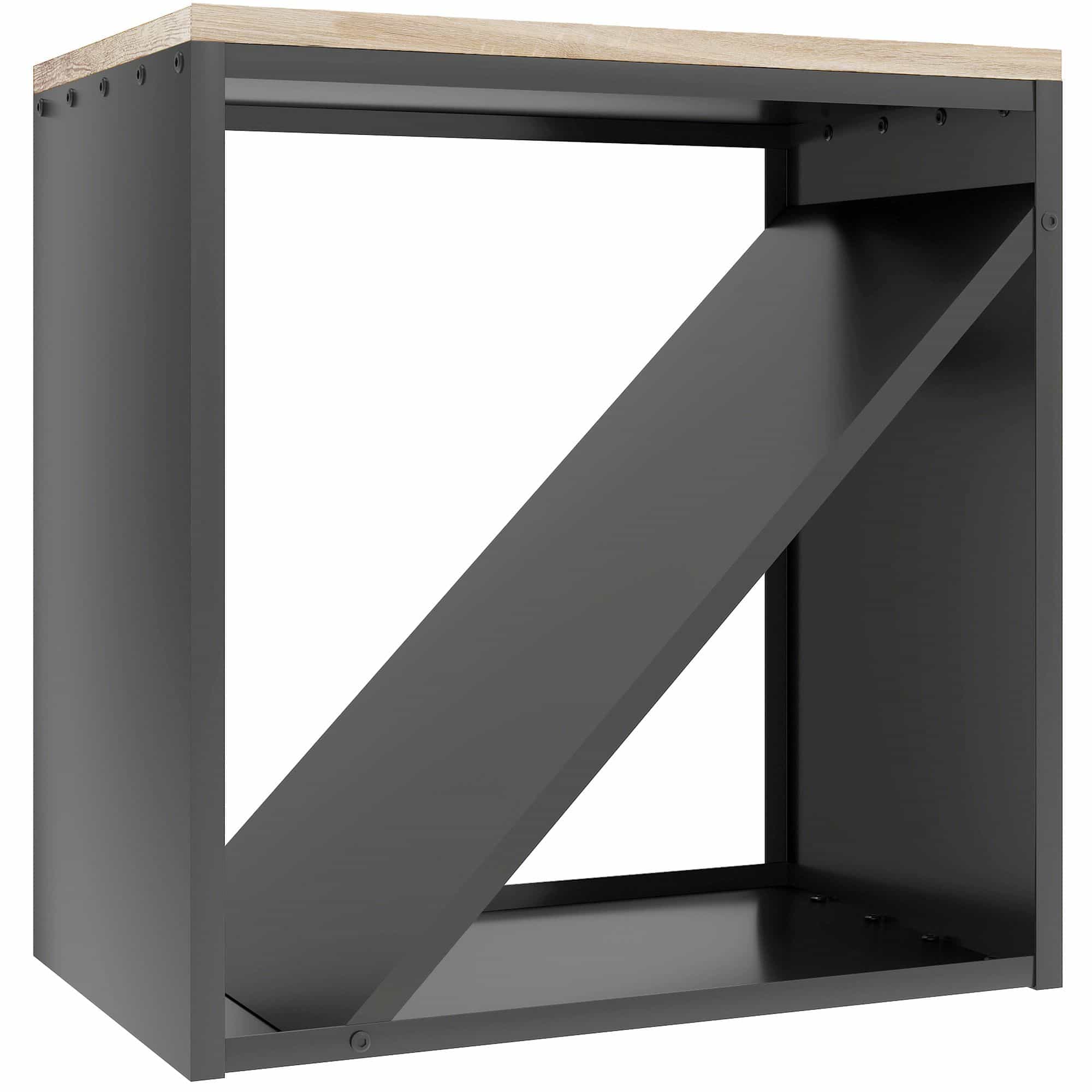 4goodz HaardHout Houtopslag voor binnen 58x36x60cm - zwart