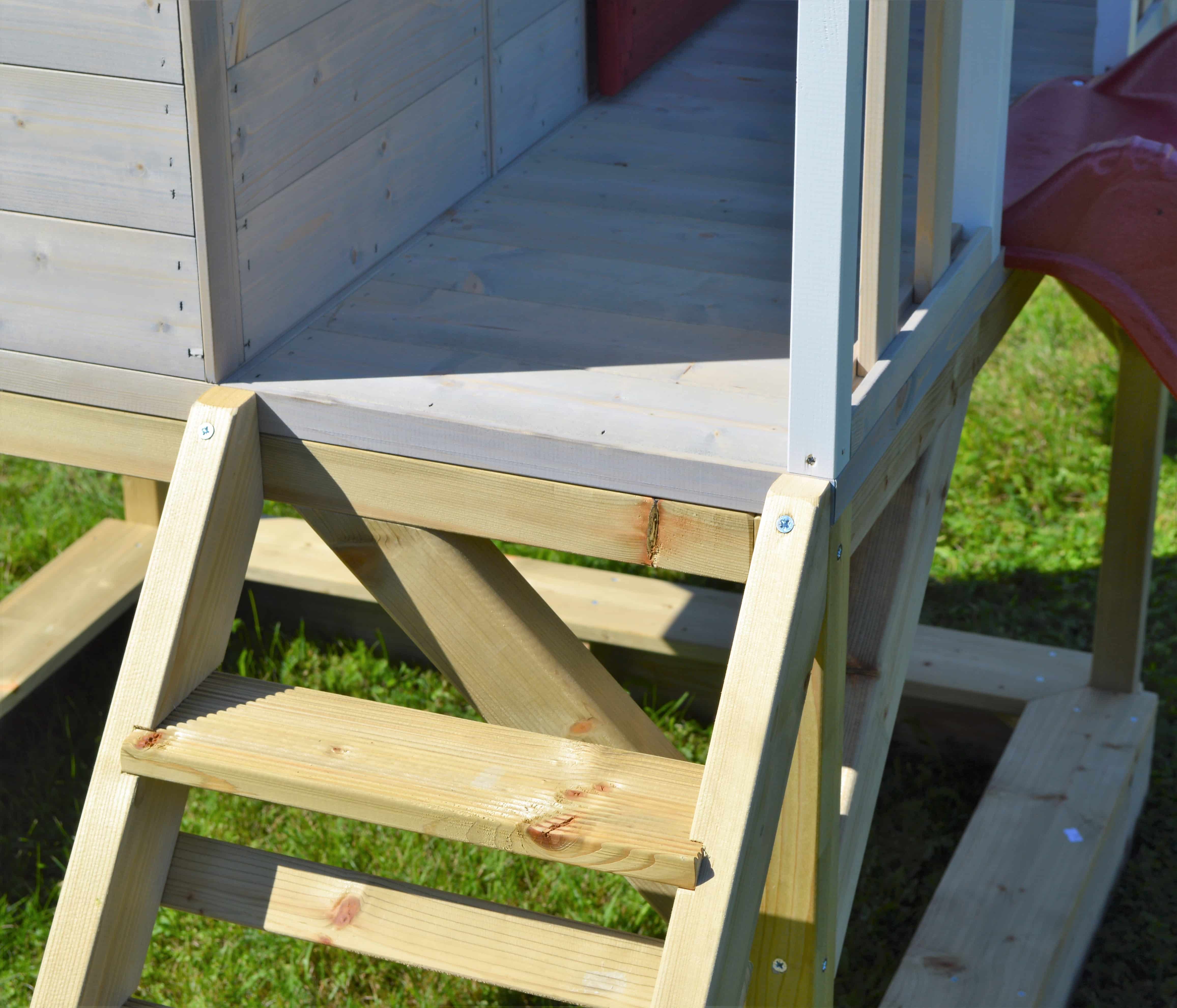 Wendi Toys WTM8 Houten Speelhuis met Glijbaan en Zandbak - 280x197x242 cm