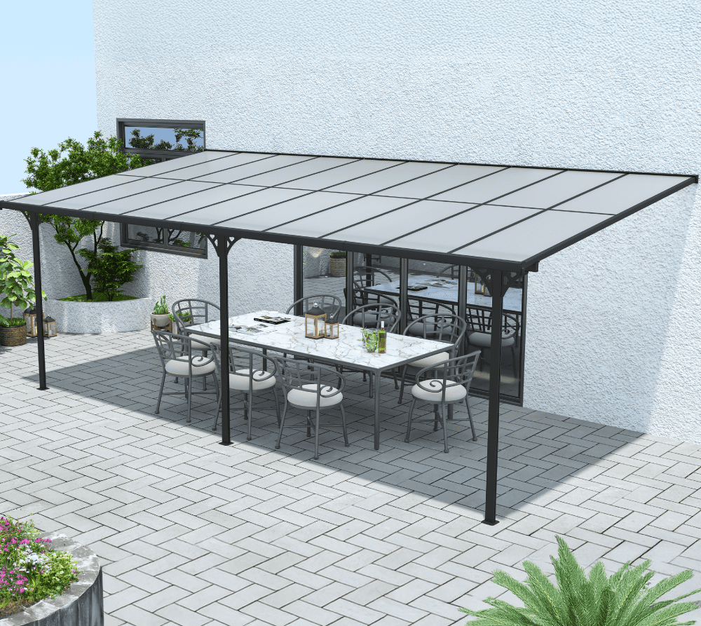 Westmann Aluminium Terrasoverkapping Bruce SI06110 - 300x617x270 cm - Zwart