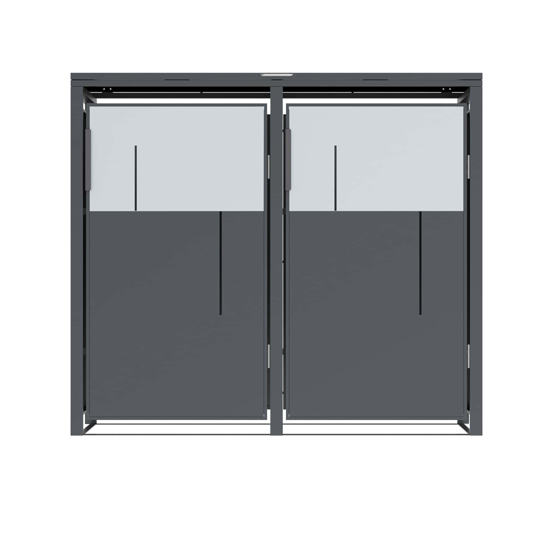 Westmann Varius 2 Metalen Containerombouw voor 2 kliko - Houtlook