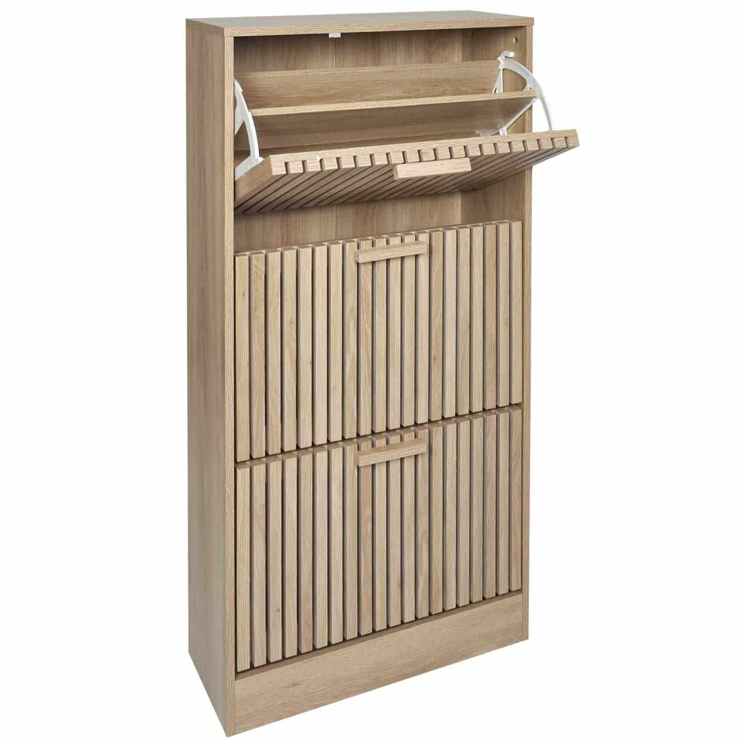 Luzzo Klub Schoenenkast 3 lades voor 12-18 paar - Paneel - Bruin