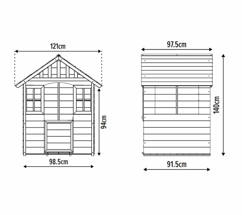 Zwerkules Lolli Kinderspeelhuisje voor in de tuin van Hout - 98x121x140 cm Zwerkules Lolli Kinderspeelhuisje voor in de tuin van Hout - 98x121x140 cm