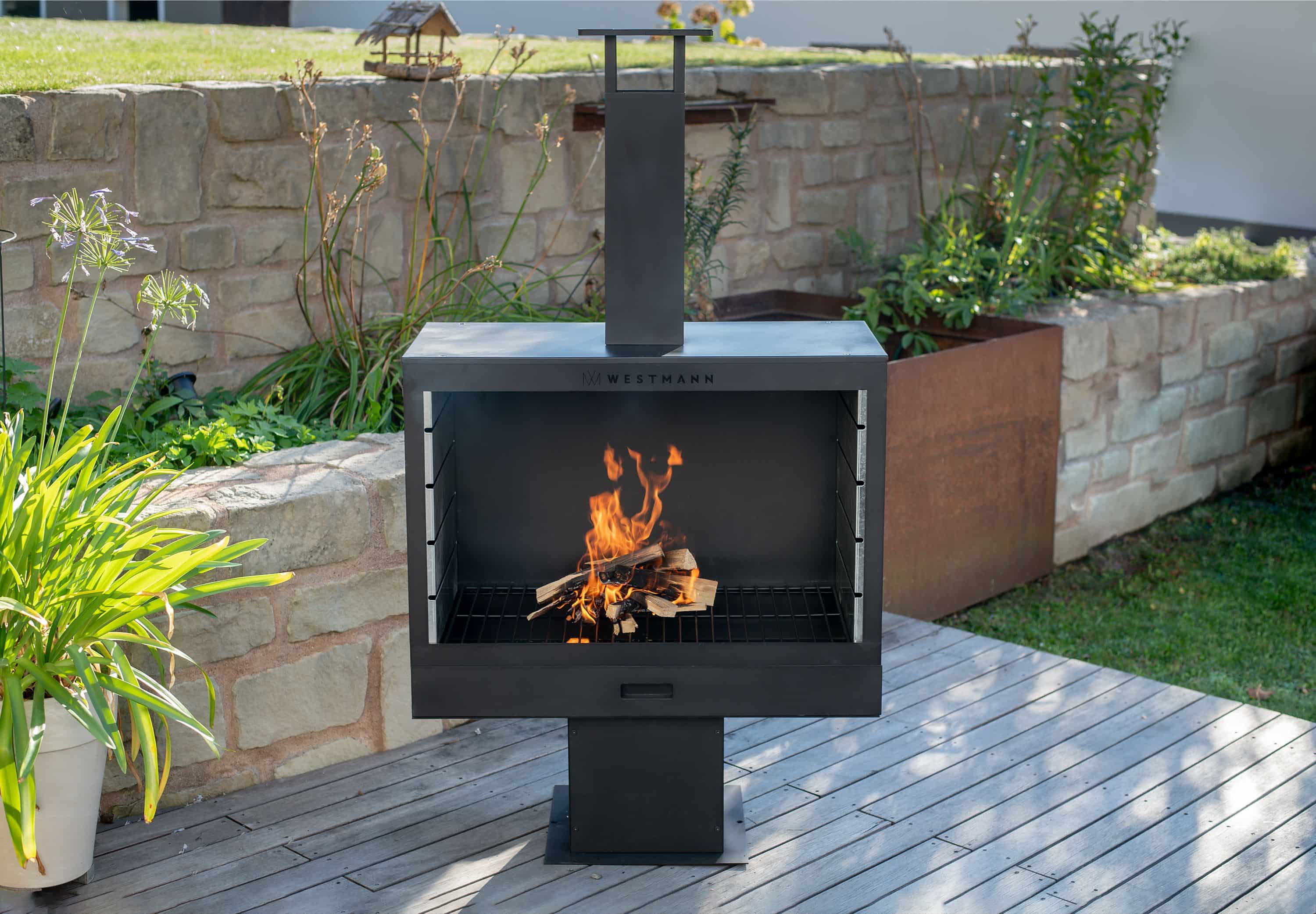 Westmann Barbecue en Open Haard Staal vuurkorf 50x90x160 cm WMLG868-B