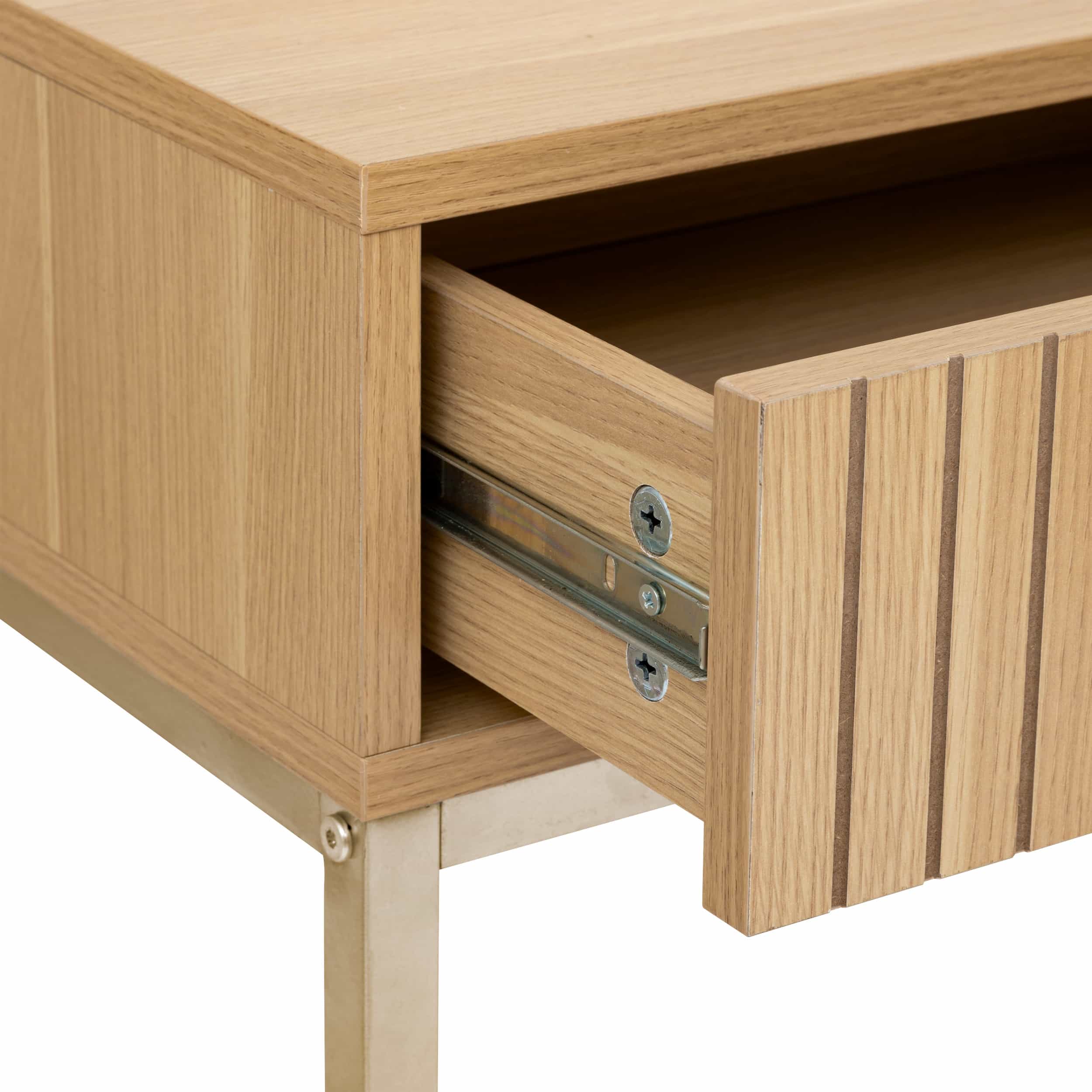 5five® Sidetable Tasso / wandtafel met dubbele Laden - Bruin